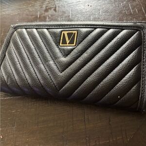 Black Quilted Leather Wallet